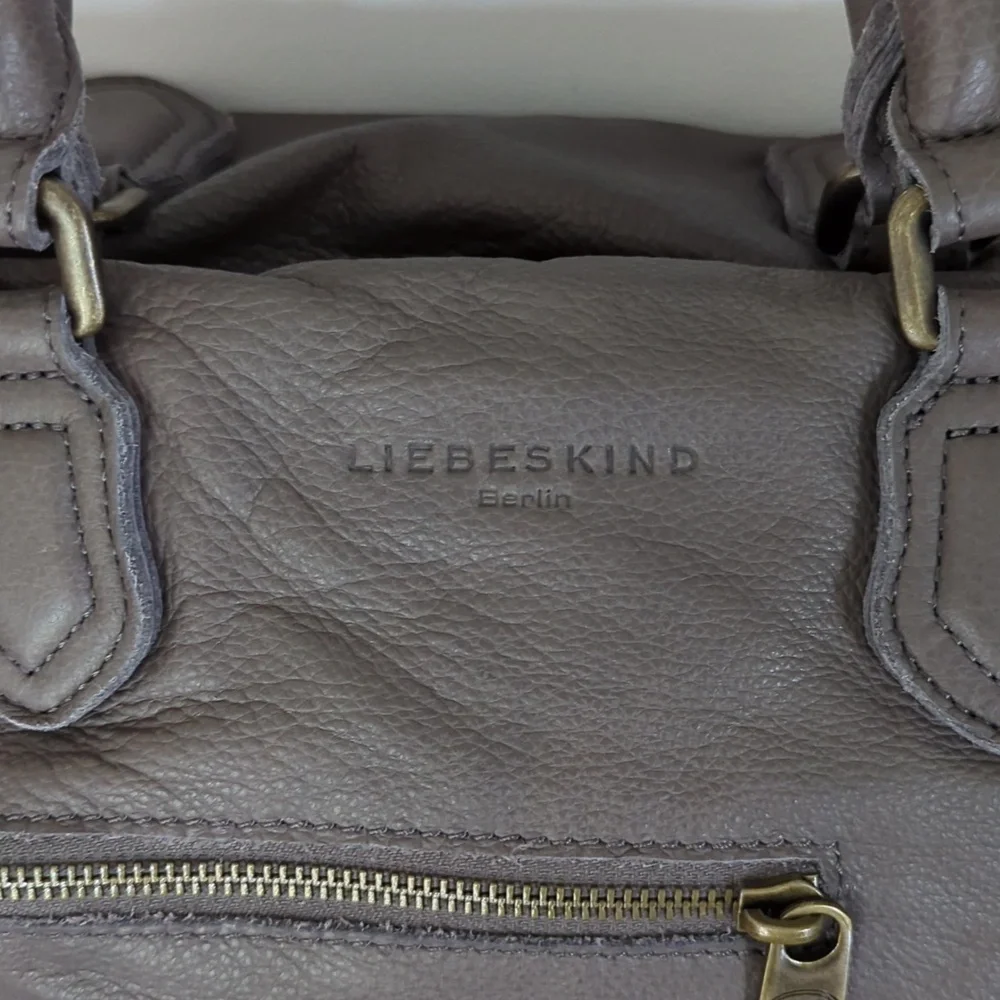 Liebskind Berlin Double Esther Gray Leather Satchel Bag